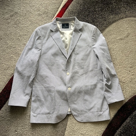 Tailorbyrd Other - TailorByrd Collection Blue White Striped Seersucker Summer Preppy Sportcoat
